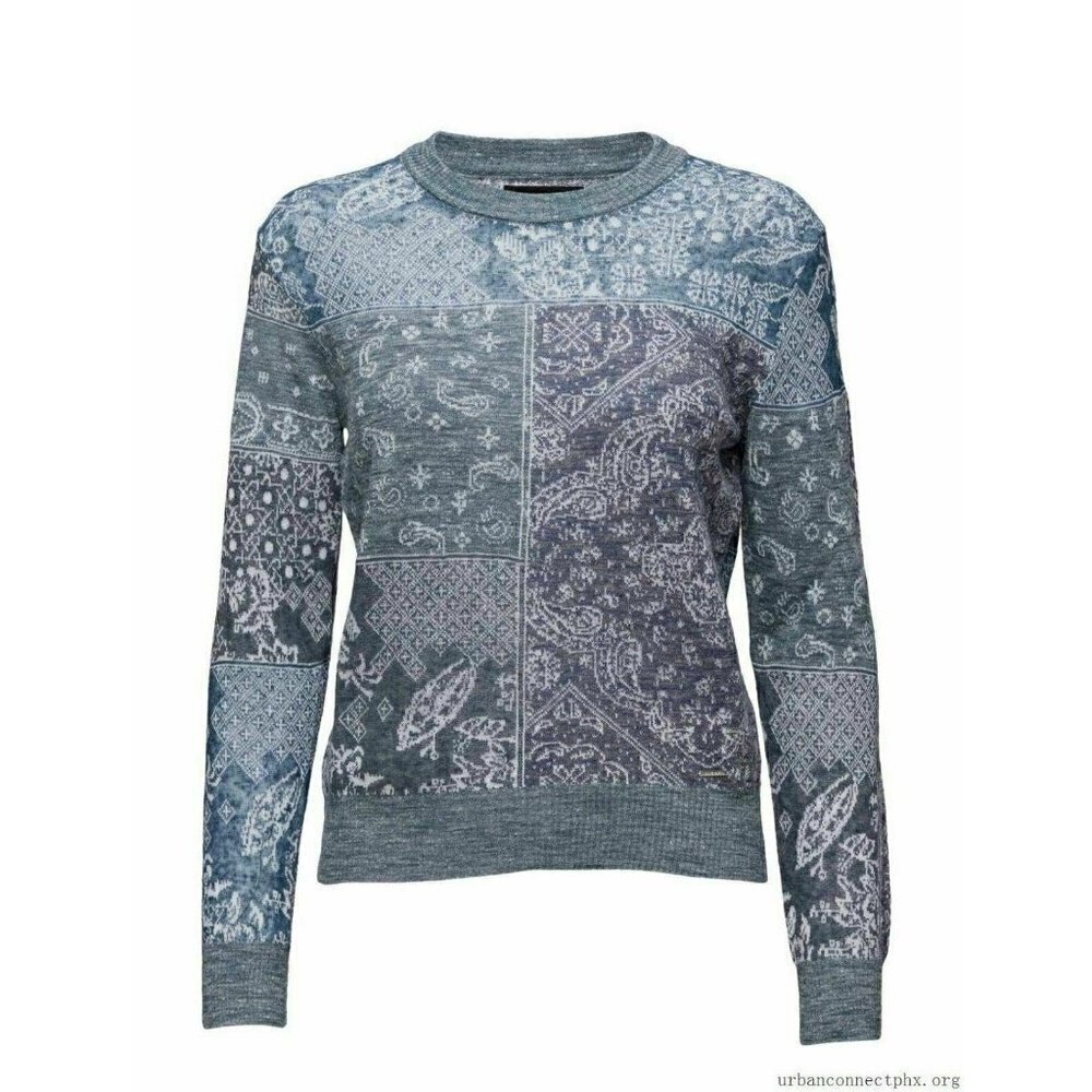 DIESEL Women's Blue M-bandana Sweater Size XS M L $178 DL9 - Picture 5 of 12